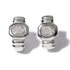 14K WHITE GOLD  DIAMOND EARRINGS
