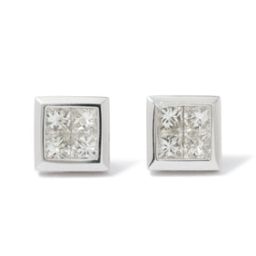 18K  DIAMOND EARRINGS