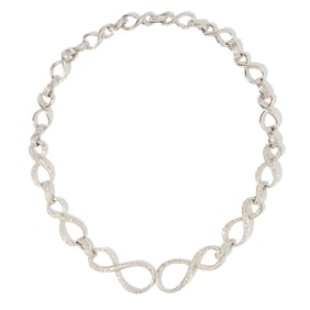 18K WHITE GOLD  DIAMOND NECKLACE