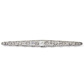 PLATINUM FRENCH PEARL & PIN
