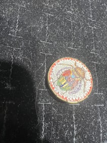9k Victorian micro mosaic Pin