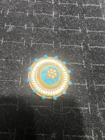 14k Victorian Turquoise & Pearl Pin