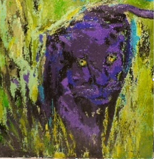 Leroy Neiman - Portrait of a Black Panther (1 of 1)