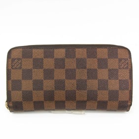 Louis Vuitton Damier Zippy Wallet N60015 Unisex Damier Canvas Long Wallet (bi-fold) Ebene