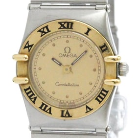 Polished OMEGA Constellation 18K Gold Steel Ladies Watch 795.1080 BF580547