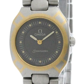 Polished OMEGA Seamaster Polaris 18K Gold Steel Ladies Watch 795.1022 BF581280