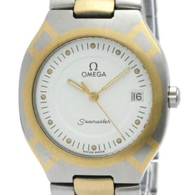 Polished OMEGA Seamaster Polaris 18K Gold Steel Mens Watch 396.1022 BF581256