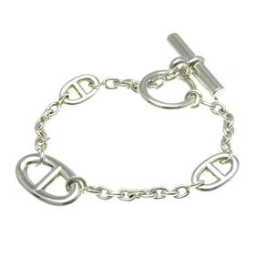 Hermes Chaine D'ancre Bracelet Silver 925 No Stone Charm Bracelet Silver