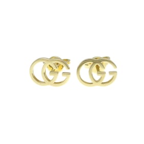 Gucci GG Running Earrings No Stone Yellow Gold (18K) Stud Earrings Gold