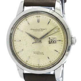 Vintage IWC Ingenieur Cal C.8531 Steel Leather Automatic Mens Watch BF570033