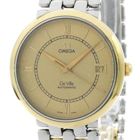 Polished OMEGA De Ville Prestige Automatic 18K Gold Steel Watch 7304.11 BF572605
