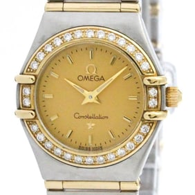 Polished OMEGA Constellation Diamond 18K Gold Steel Watch 1367.10 BF575760