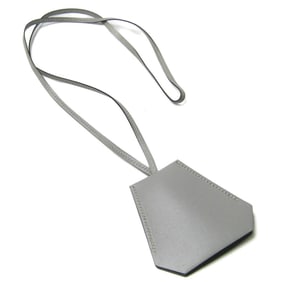 Hermes Clochette Key Ring Leather,Metal Men,Women Casual Pendant Necklace (Gray)