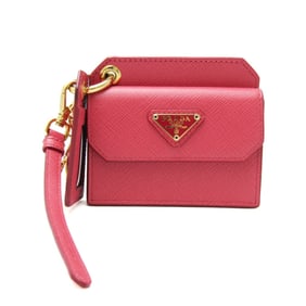 Prada Bag Charm 1TL344 Saffiano Card Case Peonia