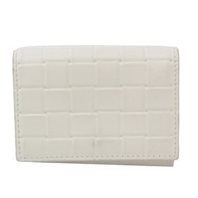 Bottega Veneta Intrecciato 592678 Men,Women Leather Wallet (tri-fold) White