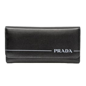 Prada Men,Women Leather Long Wallet (bi-fold) Black,Blue