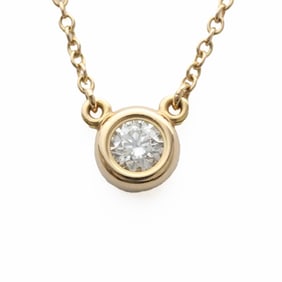 Tiffany Diamonds By The Yard By The Yard Pink Gold (18K) Diamond Women's Pendant Necklace