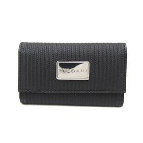 Bvlgari MILLERIGHE 25547 Women's PVC Leather Key Case Black