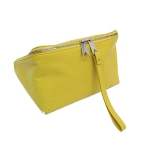 Bottega Veneta 666771 Women's Leather Clutch Bag,Pouch Yellow