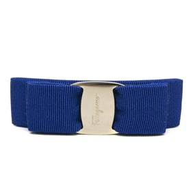 Salvatore Ferragamo Vara 34‐2019 Cotton,Metal Women's Barrette Blue,Gold