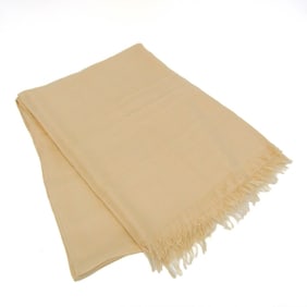 Hermes Women's Cashmere Wool Shawl Light Beige