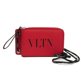 Valentino Garavani TY2P0P90LVN Women,Men Leather Chain/Shoulder Wallet Black,Red Color