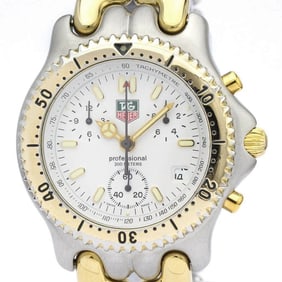 TAG Heuer Sel Chronograph Gold Plated Steel Mens Watch CG1120 BF561981
