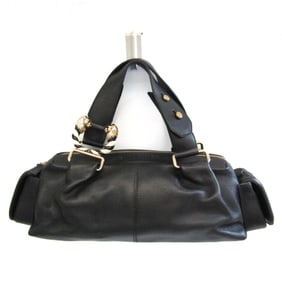 Bvlgari Leoni Women's Leather Handbag Black