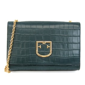 Furla Torebka Viva 1033696 Women's Leather Shoulder Bag Dark Green