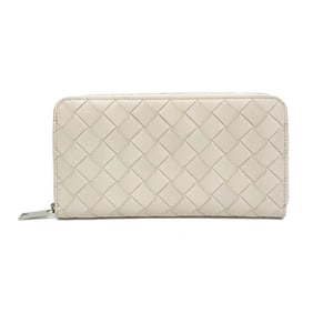 Bottega Veneta Intrecciato Women,Men Leather Long Wallet (bi-fold) White