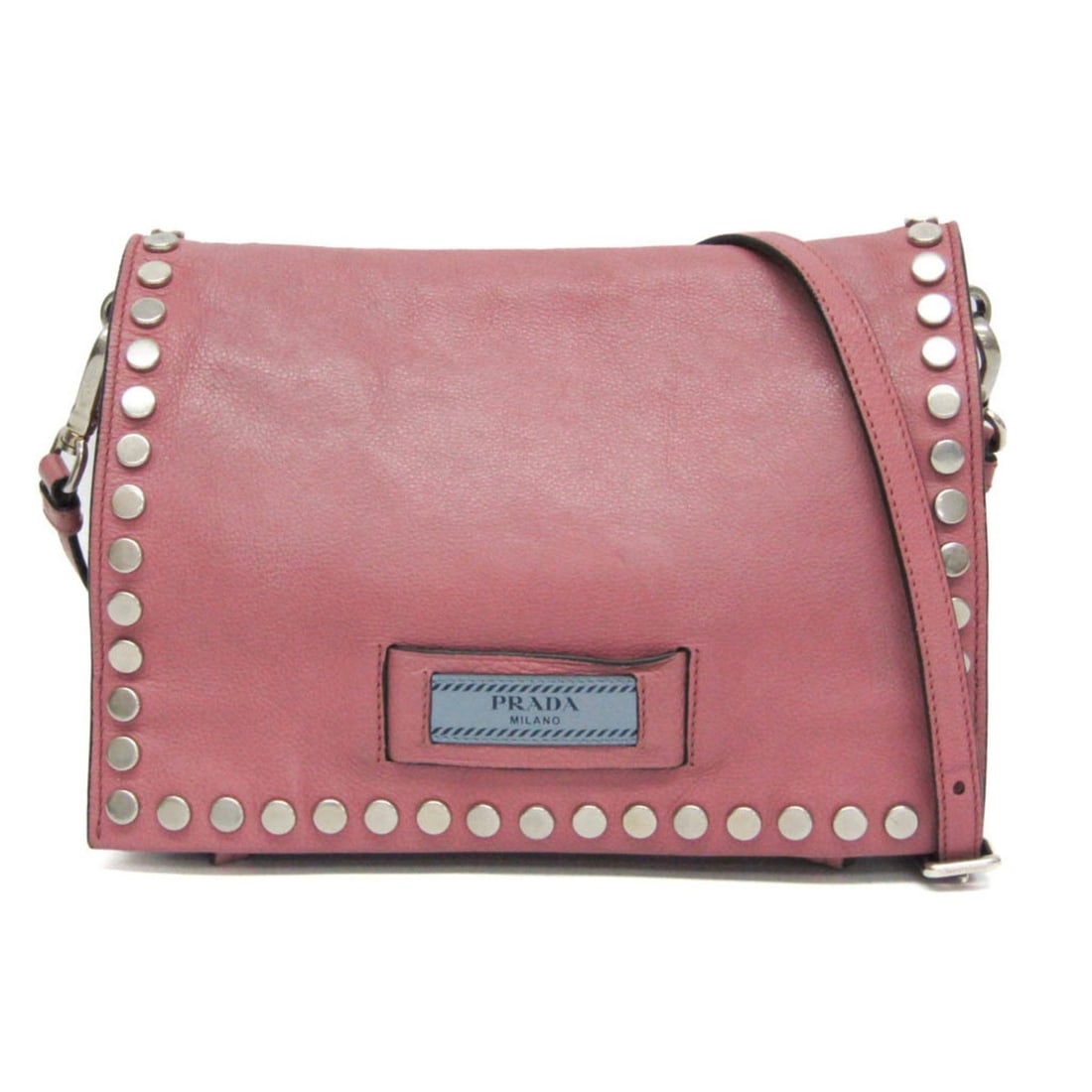 Prada Ethiquette 1BD082 Women's Leather Shoulder Bag Dusty Pink: Category: SizeSize (HxWxD): 16.5cm x 22.5cm x 10cm / 6.49'' x 8.85'' x 3.93''Category: DesignType: Shoulder bagColor: Dusty pinkGender: WomenMaterial: Leather Category: GeneralBrand: PradaModel: Ethiq