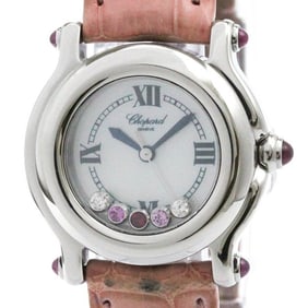 Polished CHOPARD Happy Sport Diamond Steel Quartz Watch 27/8245-42 BF580164