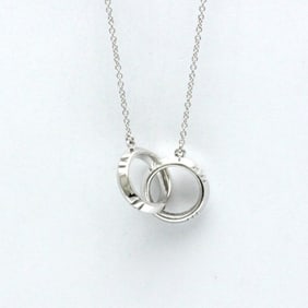 Tiffany Atlas X Closed Interlocking Necklace White Gold (18K) No Stone Men,Women Fashion Pendant