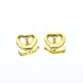 Tiffany Open Heart No Stone Yellow Gold (18K) Stud Earrings Gold