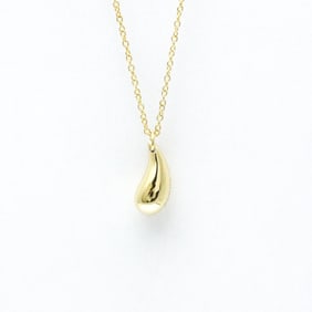 Tiffany Teardrop Necklace Yellow Gold (18K) No Stone Men,Women Fashion Pendant Necklace (Gold)
