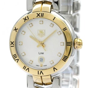 TAG HEUER Link Diamond 18K Pink Gold 18K Gold Steel Watch WAT1450 BF580143