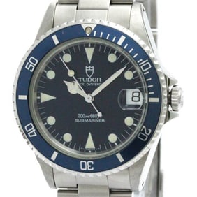 Polished TUDOR Rolex Prince Oyster Date Submariner Steel Watch 75090 BF581047