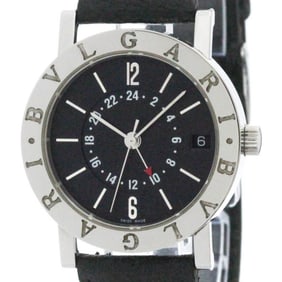 Polished BVLGARI BVLGARI-BVLGARI GMT Automatic Mens Watch BB33SLGMT BF581036
