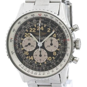 Polished BREITLING Navitimer Cosmonaute Steel Hand-winding Watch A12019 BF581025