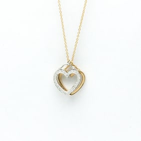 Tiffany Sentimental Double Tag Diamond Necklace Pink Gold (18K),White Gold (18K) Diamond Men,Women