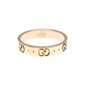 Gucci Icon Fashion No Stone Band Ring Pink Gold