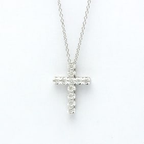 Ponte Vecchio Cross Diamond Necklace White Gold (18K) Diamond Men,Women Fashion Pendant Necklace