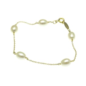 Tiffany By The Yard Yard Freshwater Pearl Bracelet Yellow Gold (18K) Freshwater Pearl Charm Bracelet