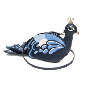 Kate Spade Perfect Plume 3D Peacock KH426 BLM Women's Leather Shoulder Bag Blue,Navy,White