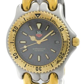 Polished TAG HEUER Sel 200M Gold Plated Steel Quartz Mens Watch S95.206 BF581216