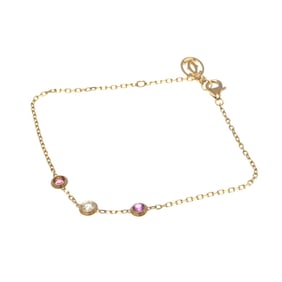 Cartier D'amour Bracelet 2P Pink Sapphire 1P Diamond Pink Gold (18K) Diamond,Sapphire Charm Bracelet