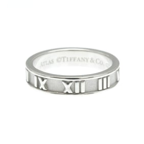 Tiffany Atlas Ring White Gold (18K) Fashion No Stone Band Ring Silver