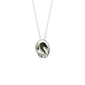 Tiffany Capricorn Necklace Platinum No Stone Women,Men Fashion Pendant Necklace (Silver)