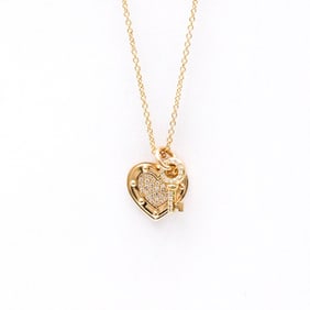 Tiffany Return To Tiffany Diamond Necklace Pink Gold (18K) Diamond Men,Women Fashion Pendant
