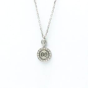 Gucci Icon Toile Diamond Necklace White Gold (18K) Diamond Men,Women Fashion Pendant Necklace